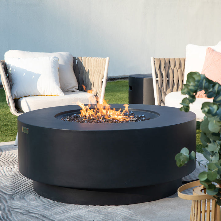 Nimes Outdoor Dark Grey Fire Pit Bowl - Select Fuel Type