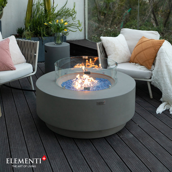 Colosseo Outdoor Light Grey Fire Pit Bowl - Select Fuel Type