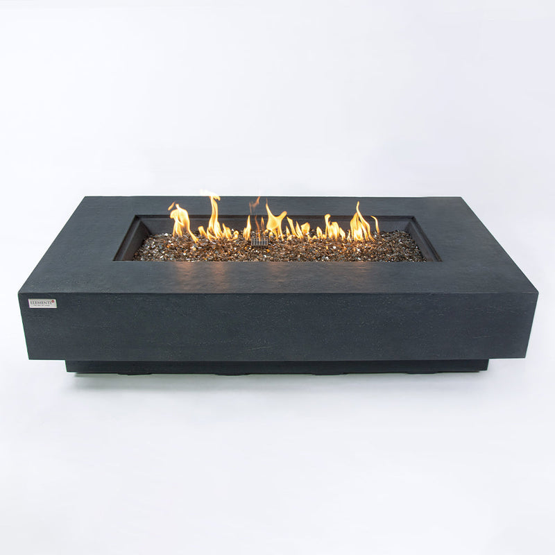 Positano Outdoor Dark Grey Fire Pit Table - Select Fuel Type