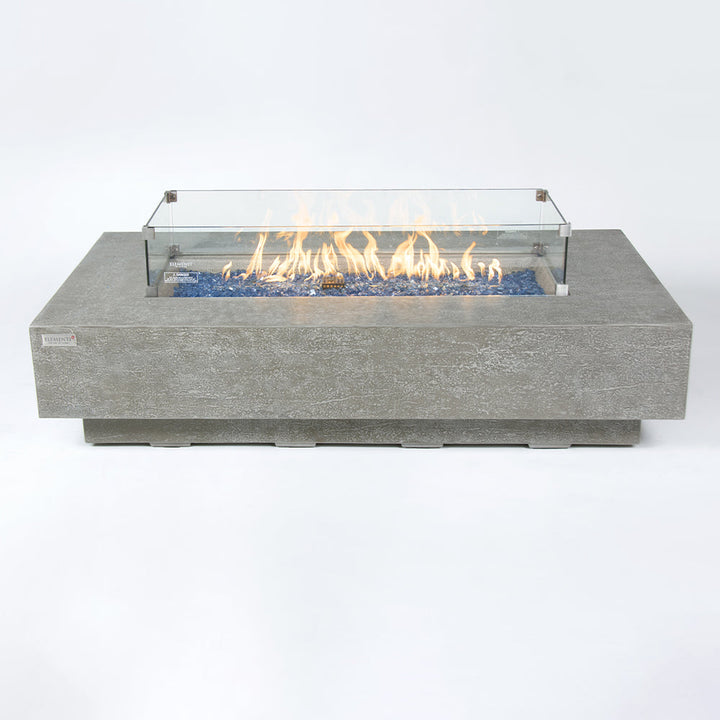 Riviera Outdoor Light Grey Fire Pit Table - Select Fuel Type