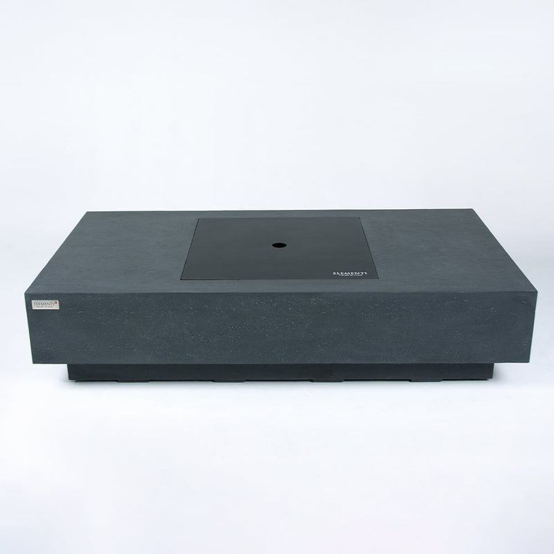 Cannes Outdoor Dark Grey Fire Pit Table - Select Fuel Type