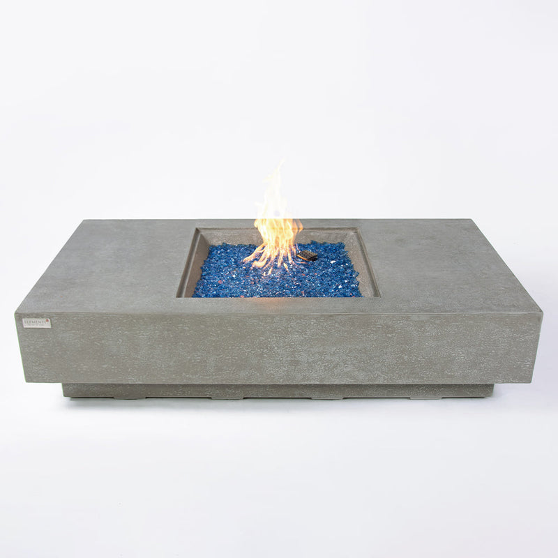 Monte Carlo Outdoor Light Grey Fire Pit Table - Select Fuel Type