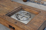 Naples Outdoor Reinforced Concrete Fire Pit Coffee Table - 28 Inch - Select Fuel Type
