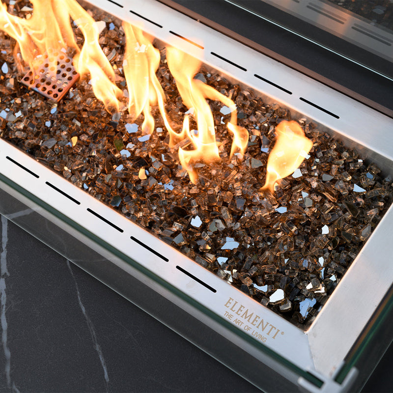 Valencia Outdoor Bulgaria Black Fire Pit Table - Select Fuel Type