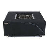 Sofia Outdoor Bulgaria Black Fire Pit Table - Select Fuel Type