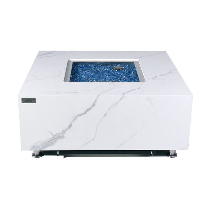 Bianco Outdoor Bianco White Fire Pit Table - Select Fuel Type