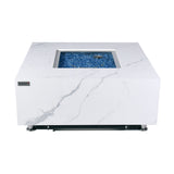 Bianco Outdoor Bianco White Fire Pit Table - Select Fuel Type