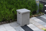 Elementi Outdoor Propane Tank Cover Hideaway Firepit Accessories Side Table - Grey