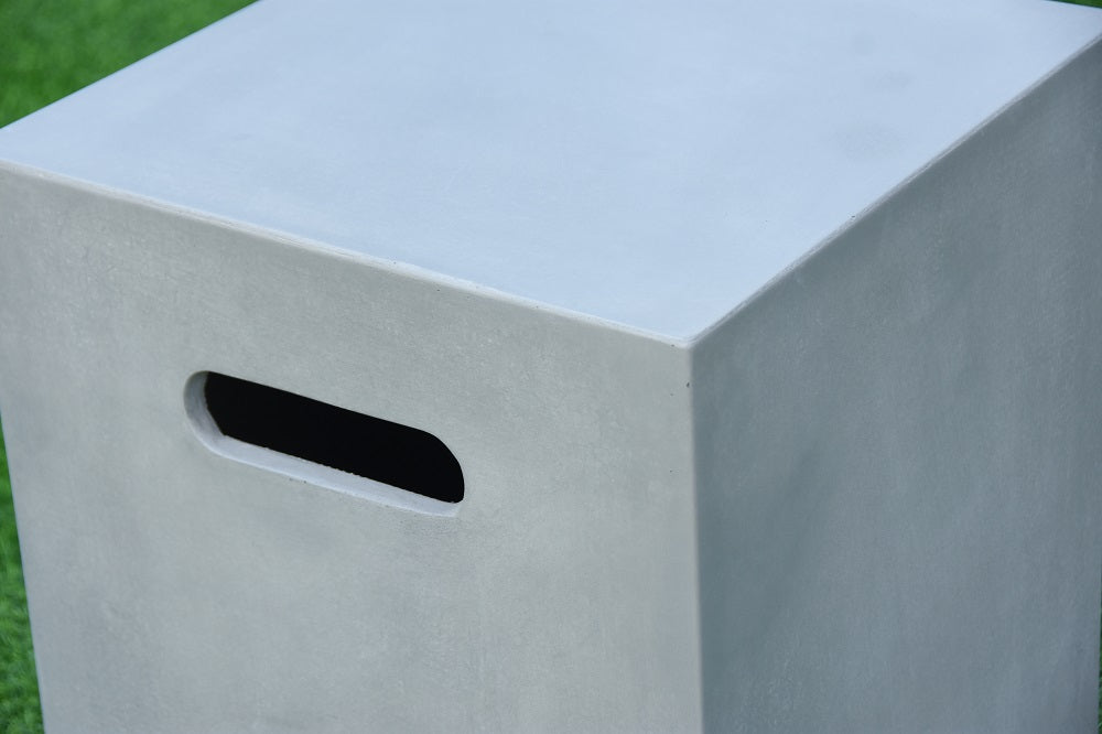 Elementi Concrete Propane Tank Cover Square 20 Inches - Grey
