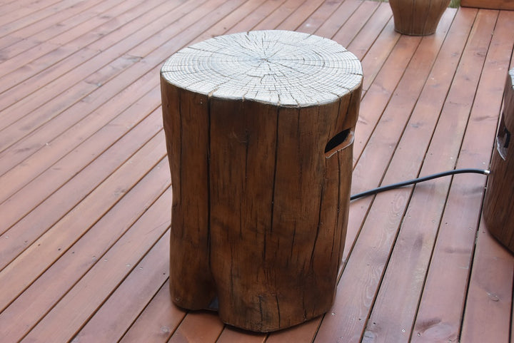 Elementi Outdoor Propane Tank Cover Hideaway Firepit Accessories Side Table-Driftwood