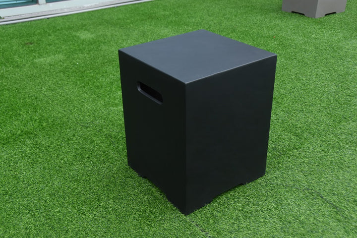 Modeno Concrete Propane Tank Cover Square 20 Inches - Black