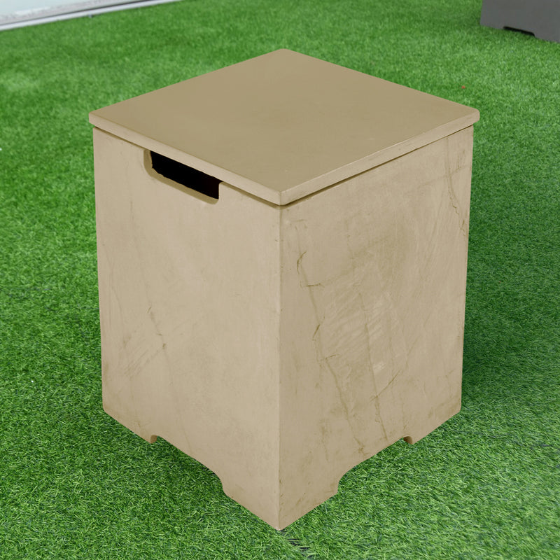 Elementi Plus Square Propane Tank Cover Hideaway Table - Sunlight Yellow, 15.9 x 15.9 x 20.5 Inches