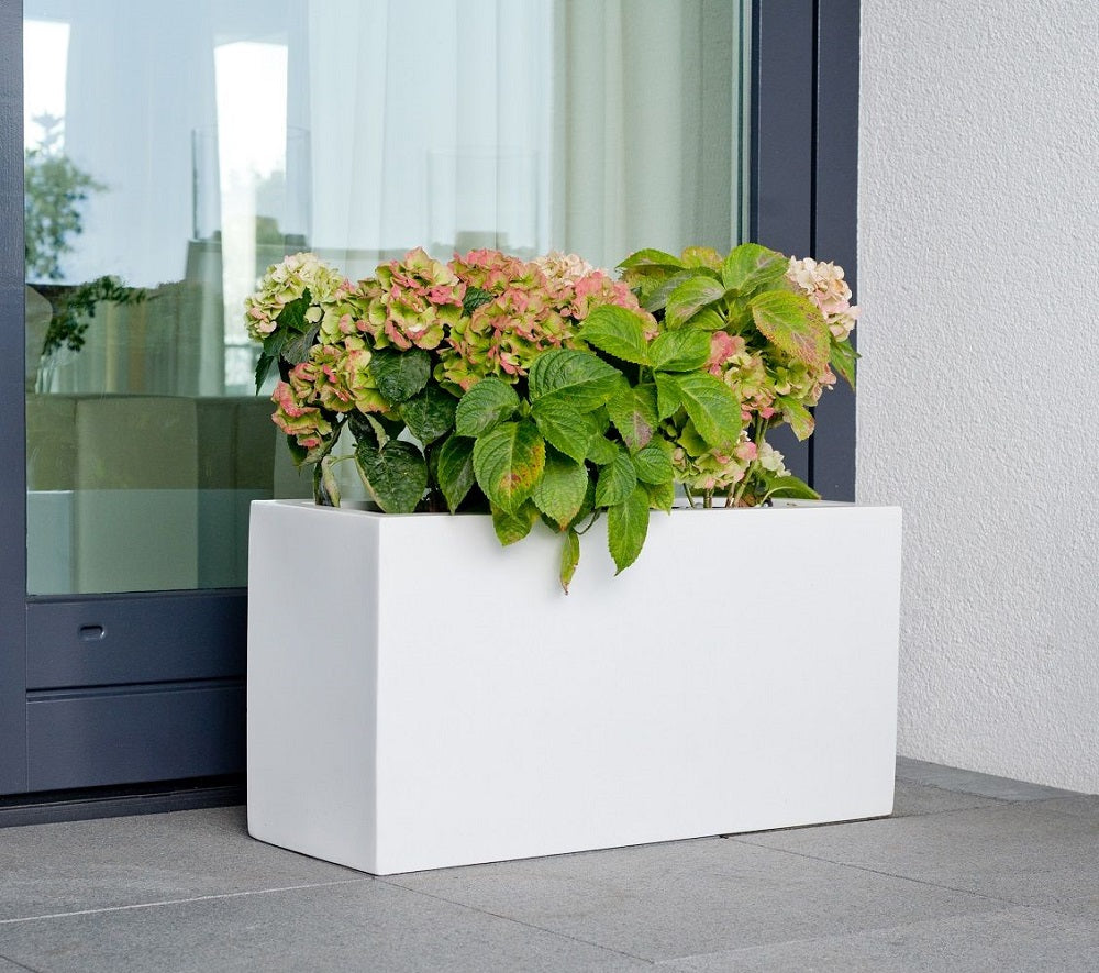 Jort Rectangular Planter Pot Indoor Outdoor Fiberstone Planter Box