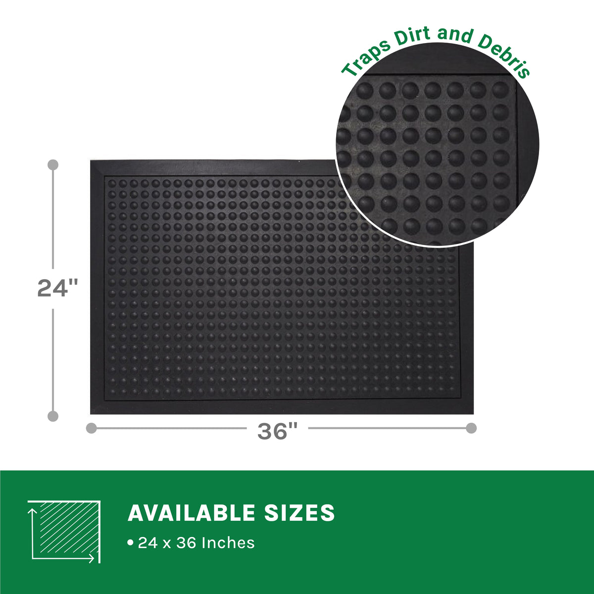 Bubble Scraper Rubber Floor Mat