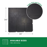 Checker Top Rubber Interlocking Floor Mat