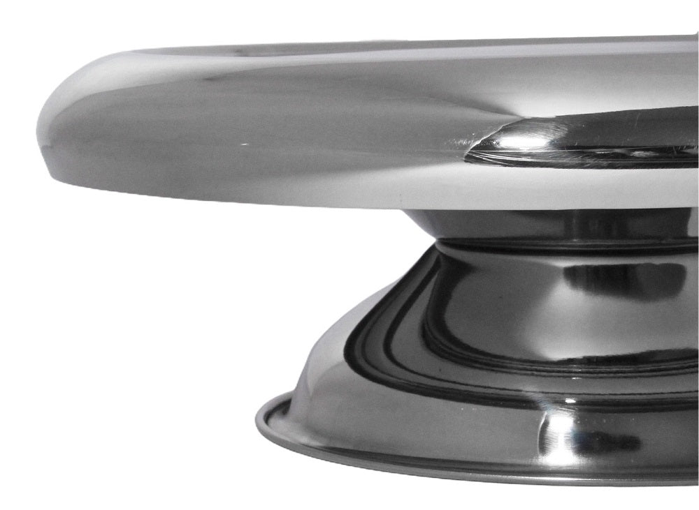 Cake Stand-Plain & Shiny - Stainless Steel