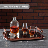 Serving Tray Black Matte & Copper - Stainless Steel - Rectangular