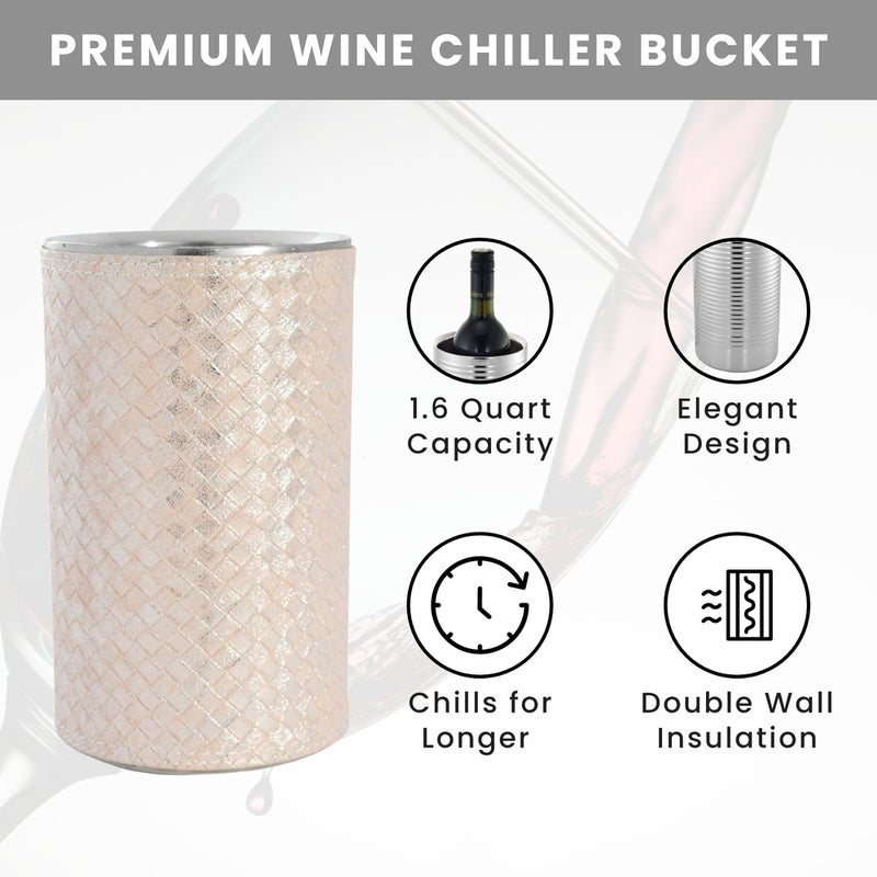 Wine Cooler - Pink Leather