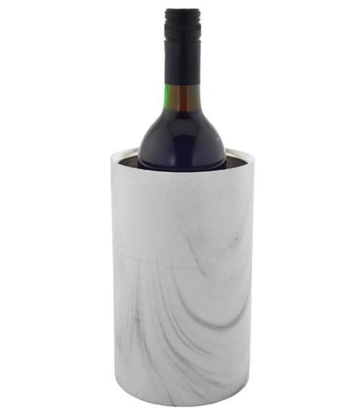 White Marble & Shiny Straight Wine Cooler