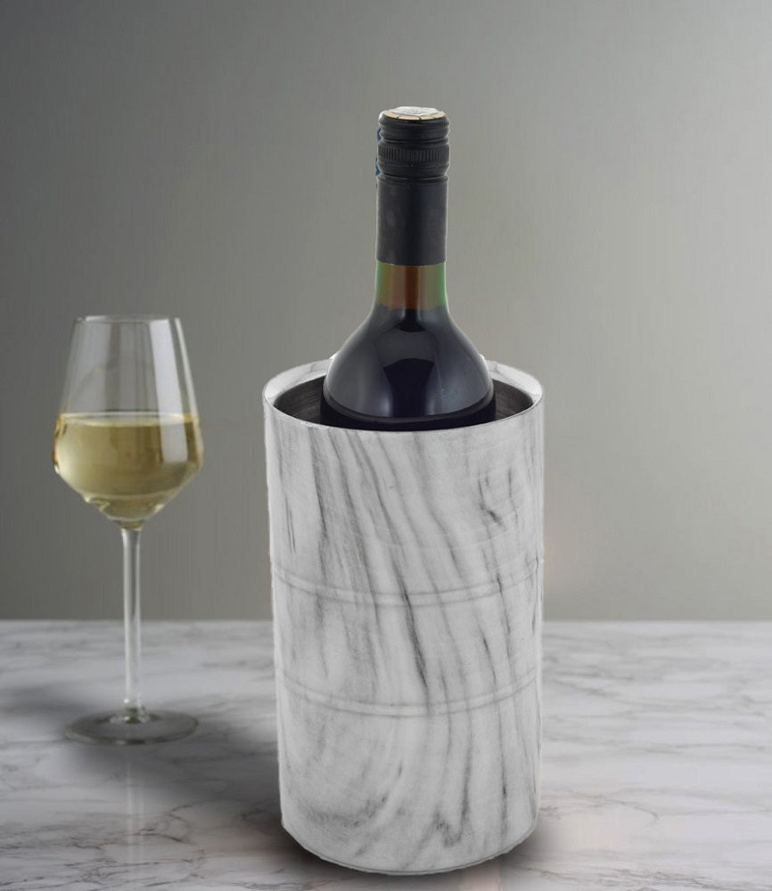 Wine Cooler - White Marble