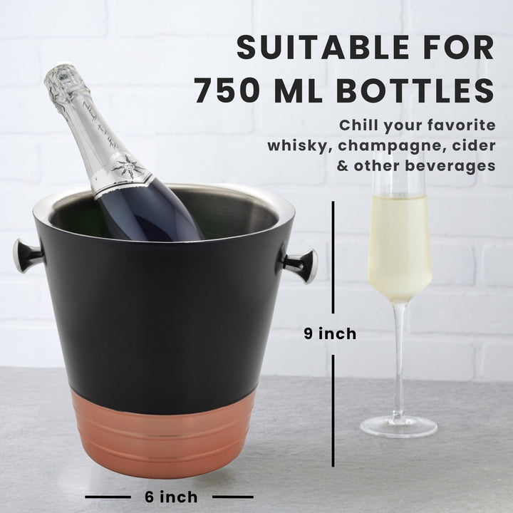 Champagne Bucket - Copper & Black Matte