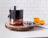 Ice Bucket & Tong - Copper & Black Matte