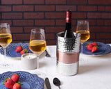 Wine Cooler - Hammered Copper & Shiny