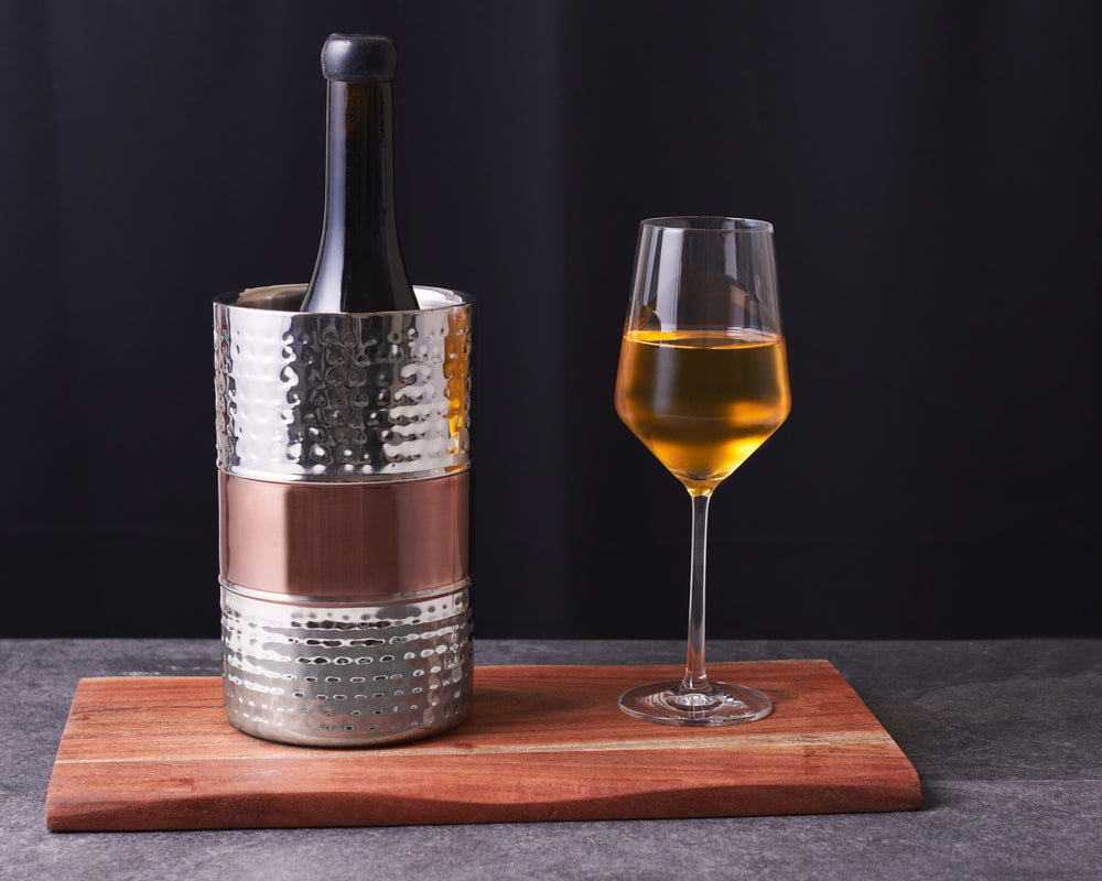 Wine Cooler - Hammered Copper & Shiny