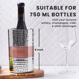 Wine Cooler - Hammered Copper & Shiny