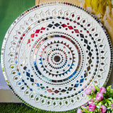 Handmade Lippan Art Mirror Home Decor - view 2