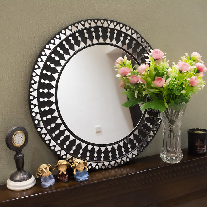 Handmade Lippan Art Mirror Home Decor