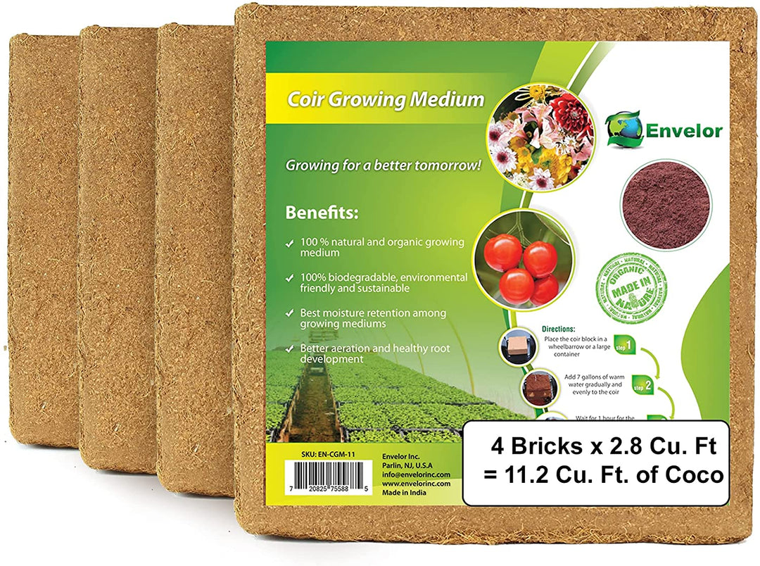 Coir Growing Medium Coco Coir Potting Soil 11-lb Block
