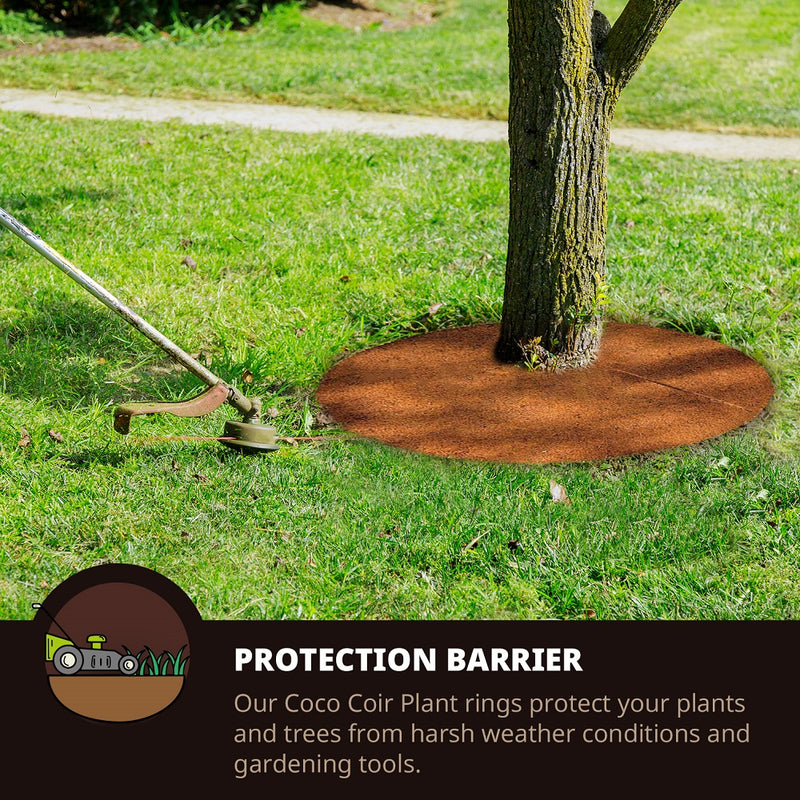 11 Inches Weed Control Discs Coco Tree Rings - 15 Pack