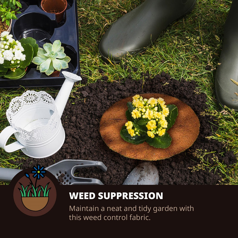 6 Inches Coco Coir Weed Control Discs - 20 Pack