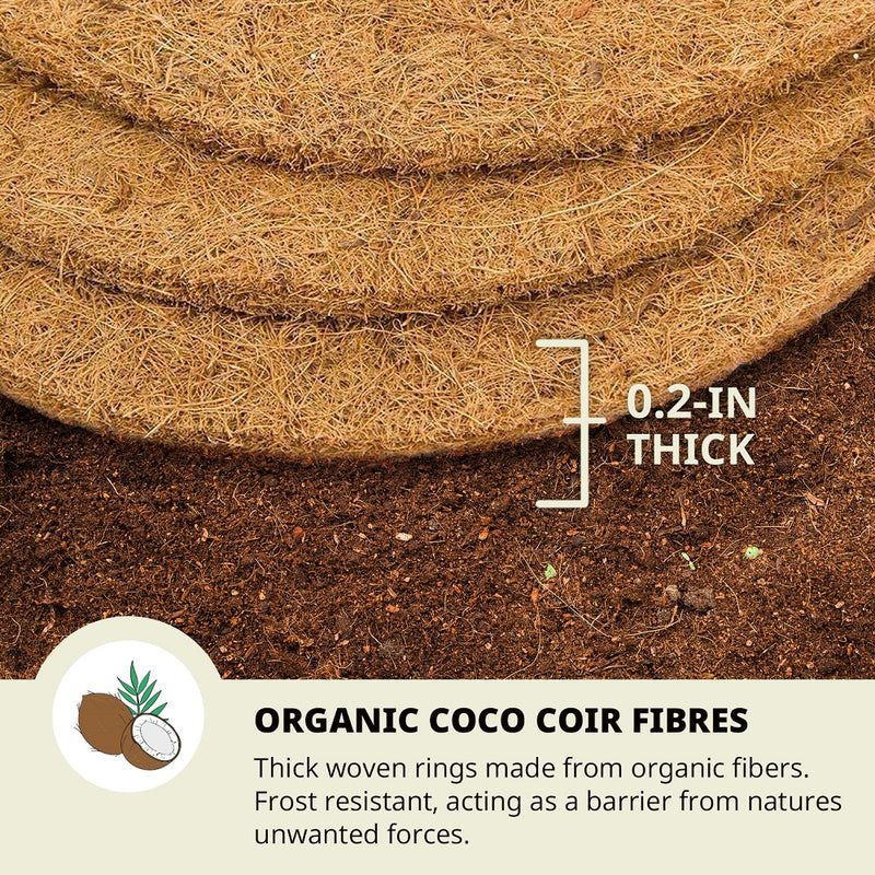 14 Inches Weed Control Discs Coco Tree Rings - 10 Pack
