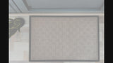 Checker Half Round Indoor Outdoor Door Mat - 24" x 36"