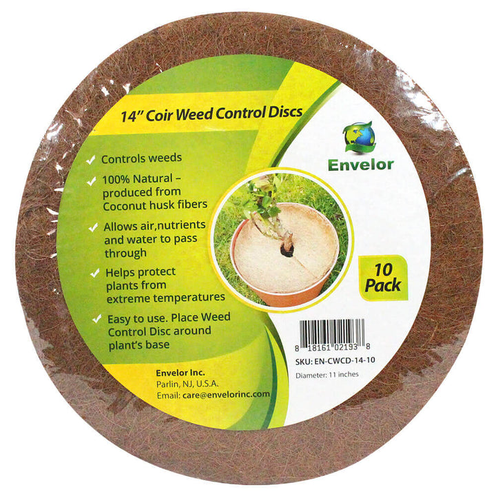 14" Coir Weed Control Discs