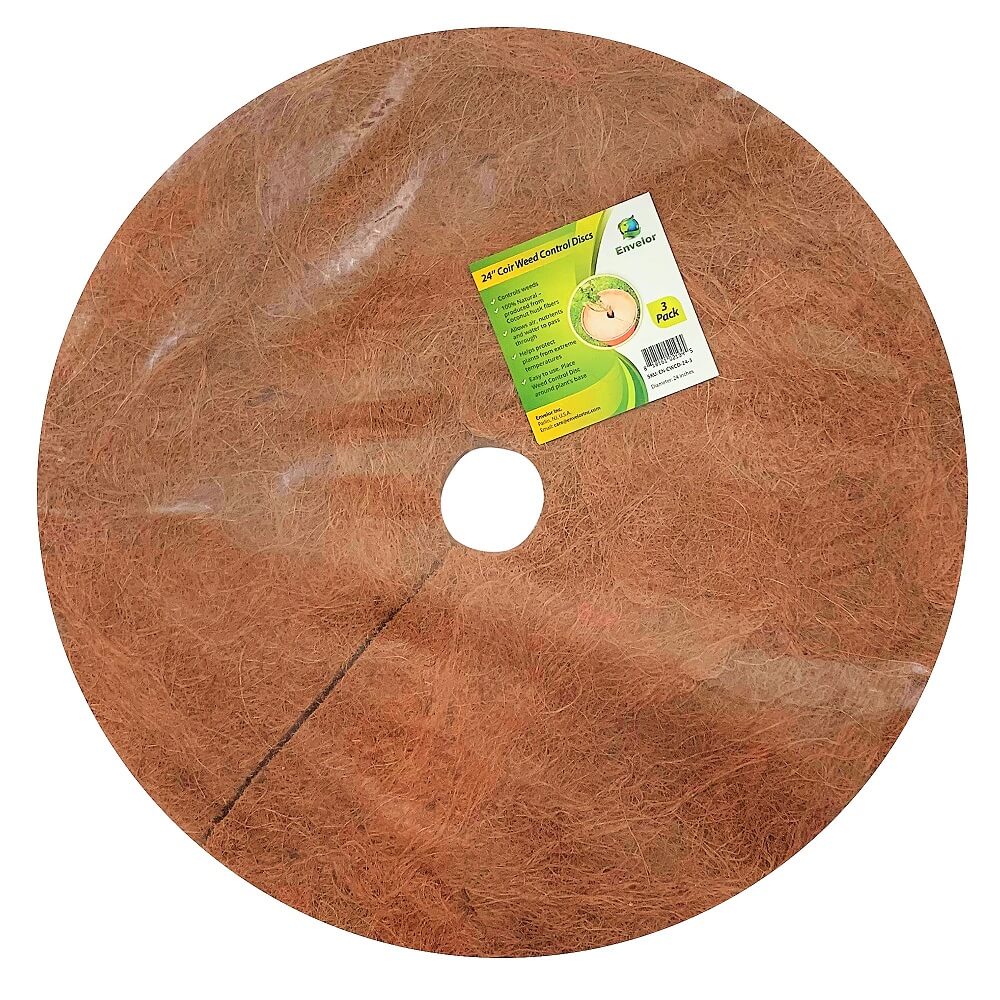 24" Weed Control Discs Coco Tree Rings