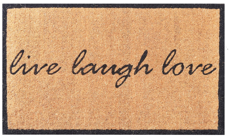 Live Laugh Love Handwoven Coir Welcome Doormat