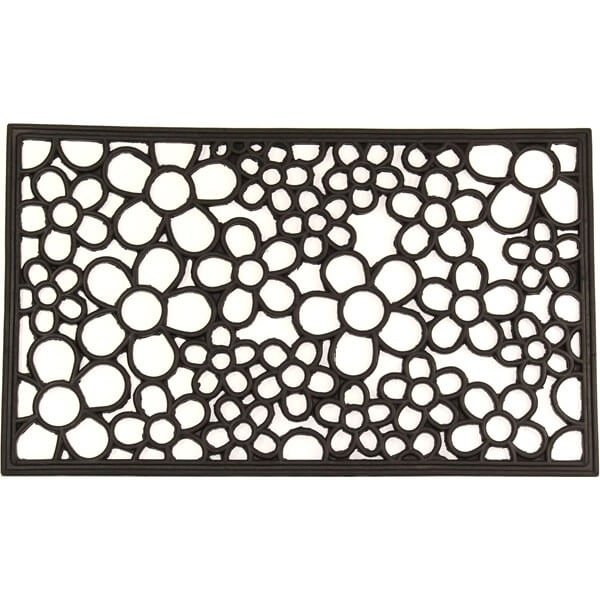Floral Iron Rubber Welcome Doormat