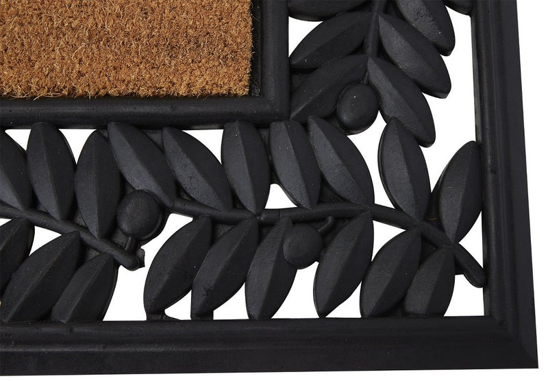Leaves Welcome Doormats Wrought Iron Rubber Coir Doormat