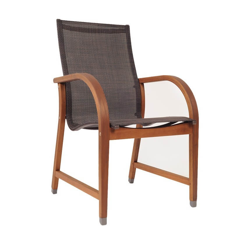 Bahamas 4 Piece Eucalyptus Arm Chair Set