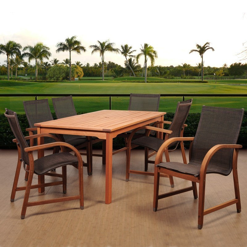 Bahamas 7 Piece Eucalyptus Dining Set