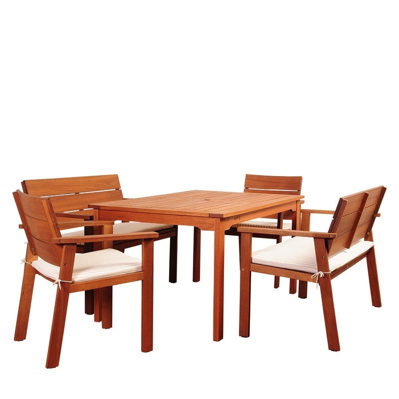 Nelson 5 Piece Eucalyptus Dining Set