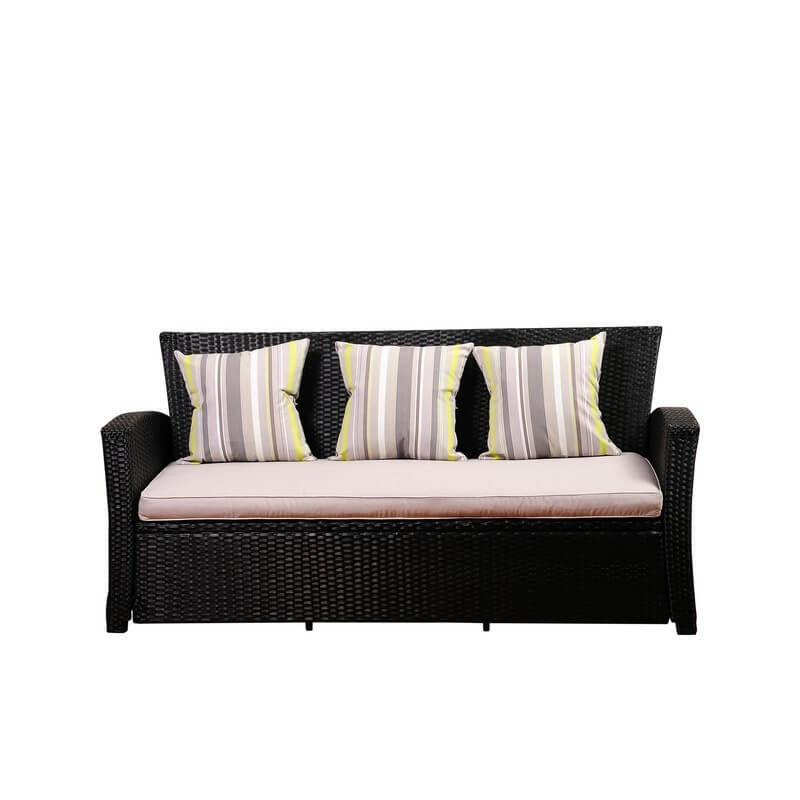 Staffordshire Black Wicker Sofa