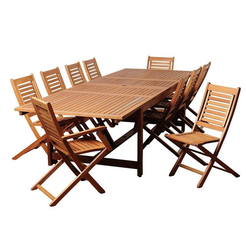 11 piece best sale extendable dining set