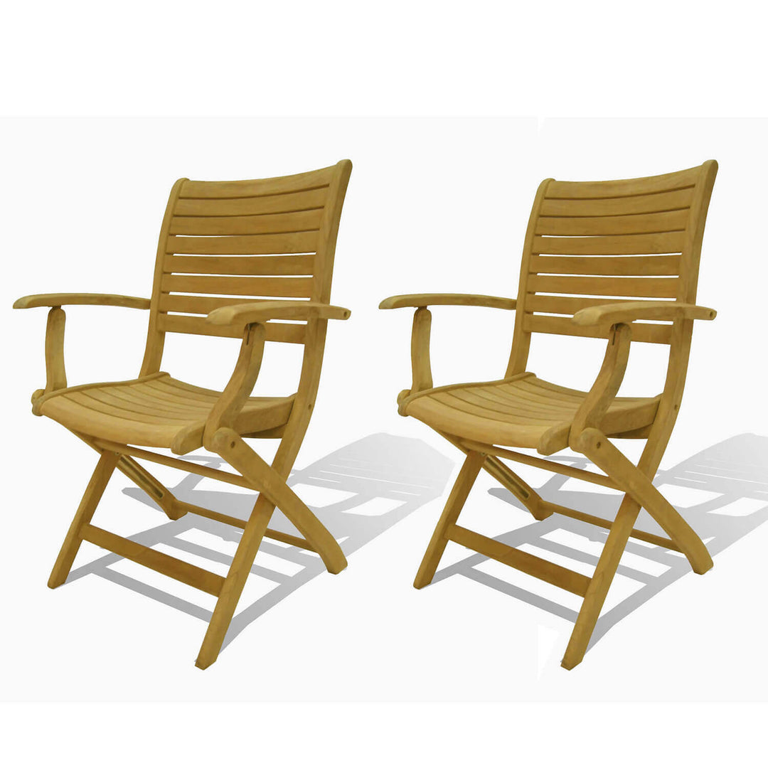 Dublin Wooden Armchair 2 Piece Folding Wood Chair Set