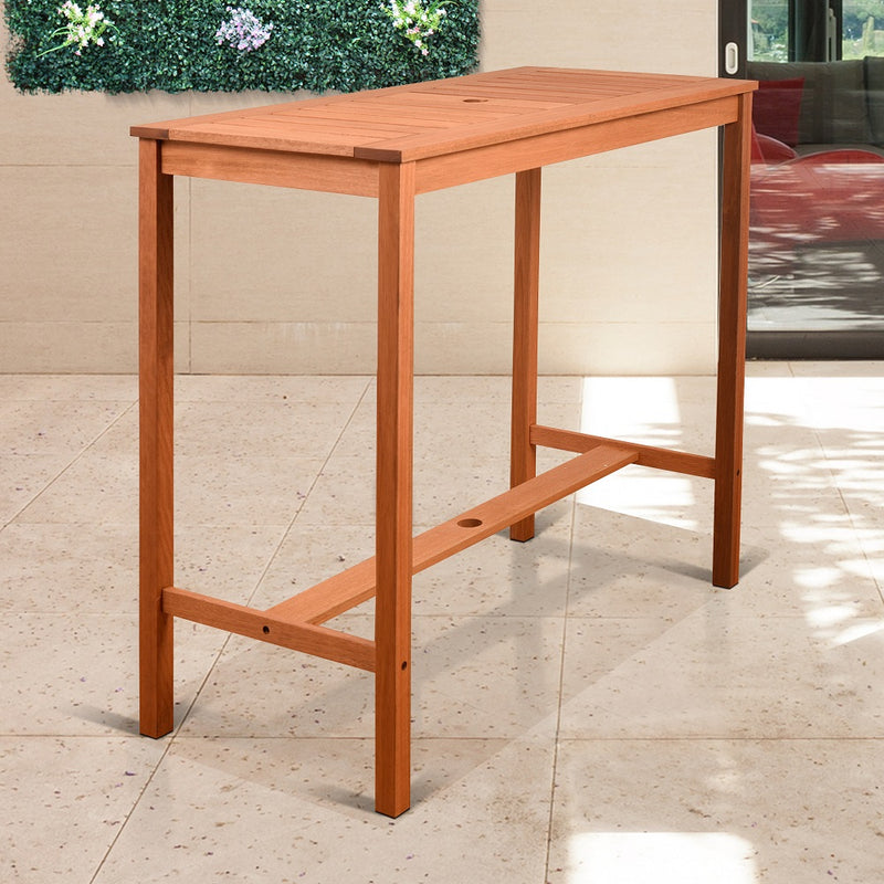 Eurodam Eucalyptus Patio Bar Height Table Dining Set