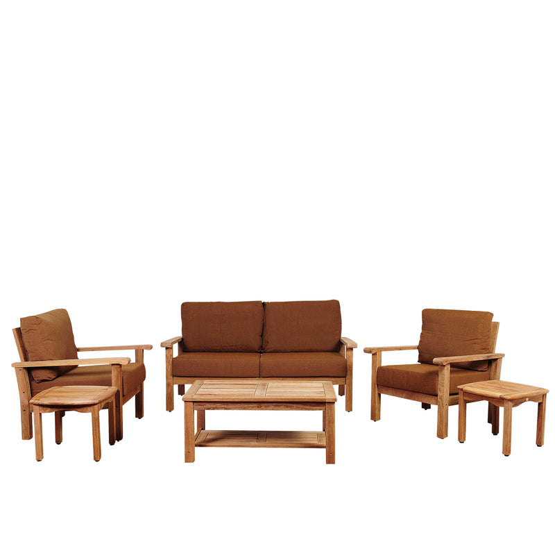 Gilli 6 Piece Teak Patio Conversation Set