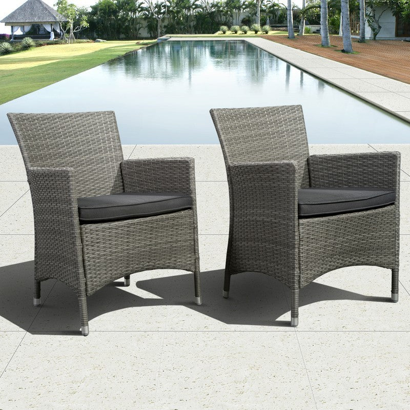 Grand New Liberty Square 9 Piece Patio Dining Set Grey